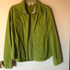 Corduroy long sleeve shirt